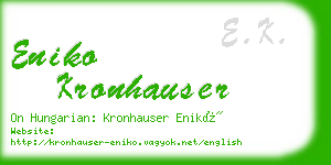 eniko kronhauser business card